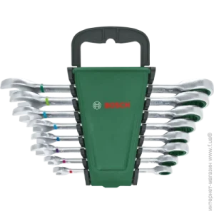 Set of Bosch keys Set of combination wrenches with ratchet 8 pcs.